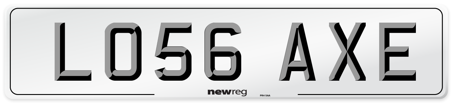 LO56 AXE Number Plate from New Reg
